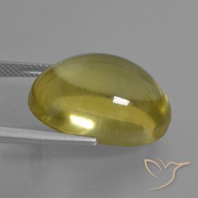Cuarzo Amarillo-dorado claro natural de 35.71 ct, Ovalada, Transparente