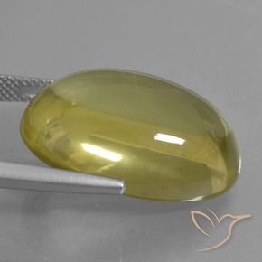 Cuarzo Amarillo-dorado claro natural de 28.84 ct, Ovalada, Transparente