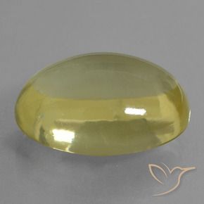 Cuarzo Amarillo claro natural de 32.66 ct, Ovalada, Transparente