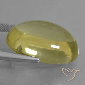 Cuarzo Amarillo claro natural de 32.66 ct, Ovalada, Transparente