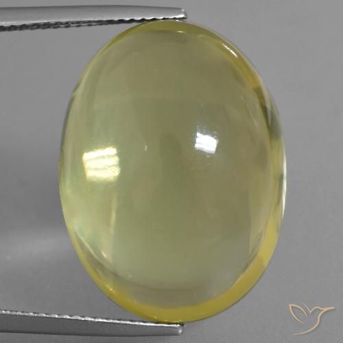 33.71ct Natural Amarillo-dorado claro Cuarzo, Ovalada, Transparente