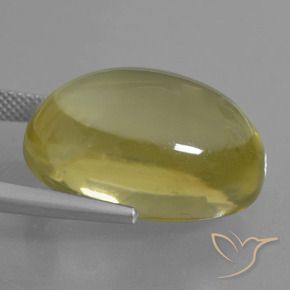Cuarzo Amarillo-dorado claro natural de 33.71 ct, Ovalada, Transparente