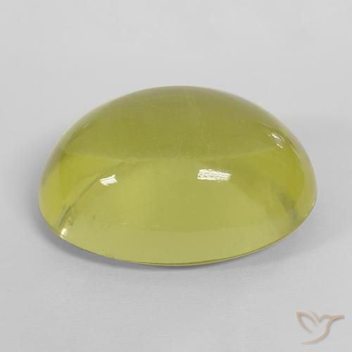 Cuarzo Amarillo medio natural de 35.55 ct, Ovalada, Transparente