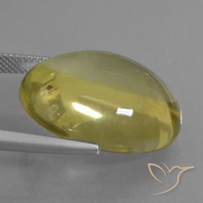 Cuarzo Amarillo claro natural de 28.53 ct, Ovalada, Transparente