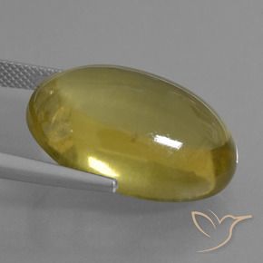 Cuarzo Amarillo amarronado natural de 29.10 ct, Ovalada, Transparente