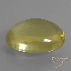 Cuarzo Amarillo claro natural de 32.26 ct, Ovalada, Transparente