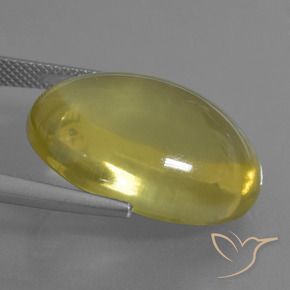 Cuarzo Amarillo claro natural de 32.26 ct, Ovalada, Transparente