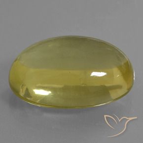 Cuarzo Amarillo medio natural de 34.71 ct, Ovalada, Transparente