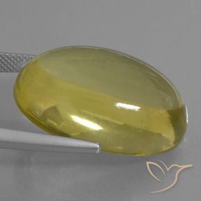 Cuarzo Amarillo medio natural de 34.71 ct, Ovalada, Transparente