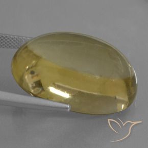 Cuarzo Amarillo púrpura natural de 37.92 ct, Ovalada, Transparente