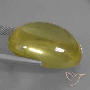 Cuarzo Amarillo claro natural de 38.22 ct, Ovalada, Transparente