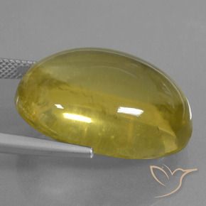Cuarzo Amarillo amarronado natural de 40.17 ct, Ovalada, Transparente