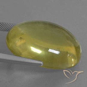 Cuarzo Amarillo claro natural de 40.21 ct, Ovalada, Transparente