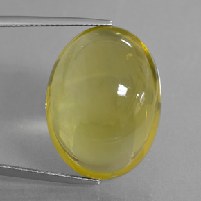 Cuarzo Limón natural de 43.06 ct, Corte Óvalo, Transparente