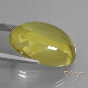 Cuarzo Amarillo abejorro natural de 44.59 ct, Ovalada, Transparente