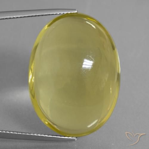 48.99ct Natural Amarillo claro medio Cuarzo, Ovalada, Transparente