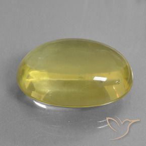 Cuarzo Amarillo claro medio natural de 48.99 ct, Ovalada, Transparente