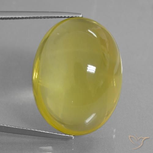 56.08ct Natural Amarillo miel claro Cuarzo, Ovalada, Transparente