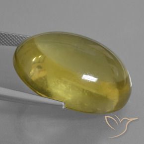 Cuarzo Amarillo medio natural de 53.11 ct, Ovalada, Transparente