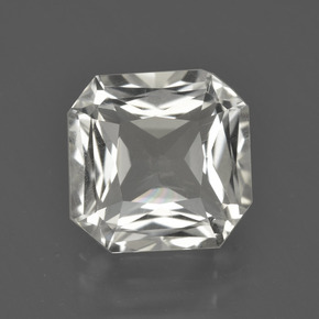 Cuarzo Blanco natural de 4.63 ct, corte esmeralda, VVS-VS