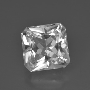 Cuarzo blanco natural de 4,73 ct, corte esmeralda, VVS-VS