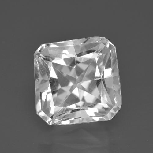 Cuarzo blanco natural de 6,22 ct, corte esmeralda, VVS-VS