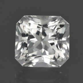Cuarzo blanco natural de 6,73 ct, corte esmeralda, VVS