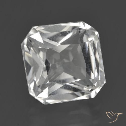 8.44ct Natural Blanco claro Cuarzo, corte esmeralda, VVS-VS