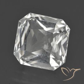 Cuarzo Blanco claro natural de 8.44 ct, Corte Octágono / Esmeralda, VVS-VS