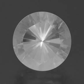 Cuarzo Blanco natural de 9.03 ct, Corte Redondo, VVS