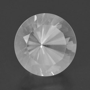 Cuarzo Blanco natural de 9.03 ct, Corte Redondo, VVS