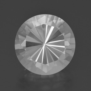 Cuarzo blanco natural de 9,08 ct, corte redondo, VVS