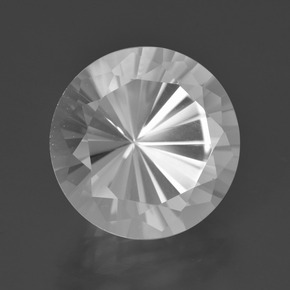 Cuarzo blanco natural de 9,08 ct, corte redondo, VVS