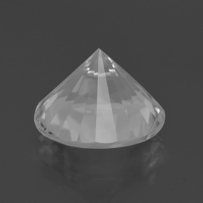Cuarzo blanco natural de 9,08 ct, corte redondo, VVS