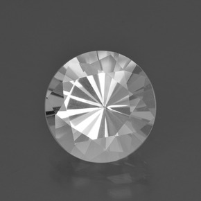 Cuarzo Blanco natural de 5.59 ct, Corte Redondo, VVS