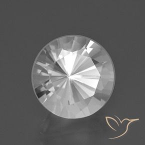 Cuarzo Blanco natural de 6.20 ct, Corte Redondo, VVS