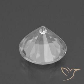 Cuarzo Blanco natural de 6.20 ct, Corte Redondo, VVS