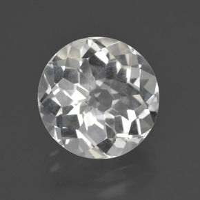 Cuarzo blanco natural de 5,69 ct, corte redondo, VVS-VS