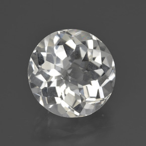 Cuarzo blanco natural de 5,69 ct, corte redondo, VVS-VS