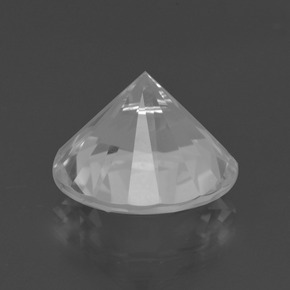 Cuarzo blanco natural de 5,71 ct, corte redondo, VVS-VS