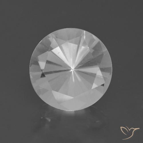 5.17ct Natural Blanco Cuarzo, Redondo, VVS