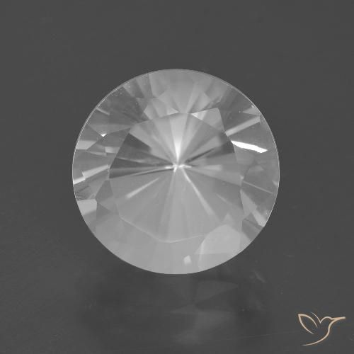 5.63ct Natural Blanco Cuarzo, Redondo, VVS-VS