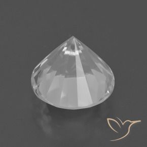 Cuarzo Blanco natural de 5.63 ct, Redondo, VVS-VS