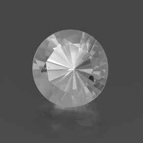 Cuarzo blanco natural de 3,06 ct, corte redondo, VVS-VS