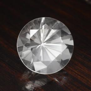 Cuarzo blanco natural de 4,71 ct, corte redondo, VVS