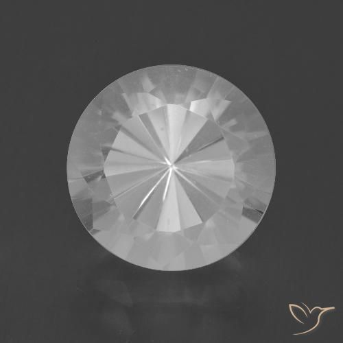 Cuarzo blanco natural de 5,81 ct, corte redondo, VVS