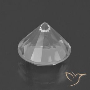 Cuarzo blanco natural de 5,81 ct, corte redondo, VVS