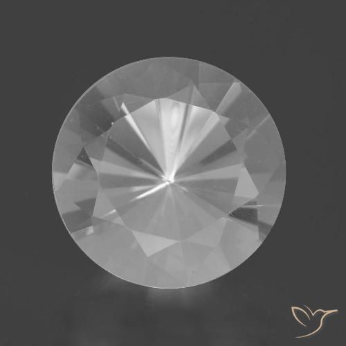 7.37ct Natural Blanco Cuarzo, Redondo, VVS