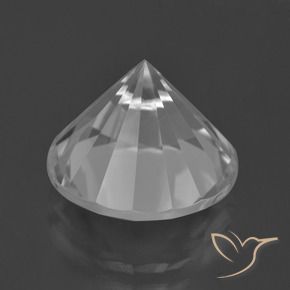 Cuarzo Blanco natural de 7.37 ct, Redondo, VVS