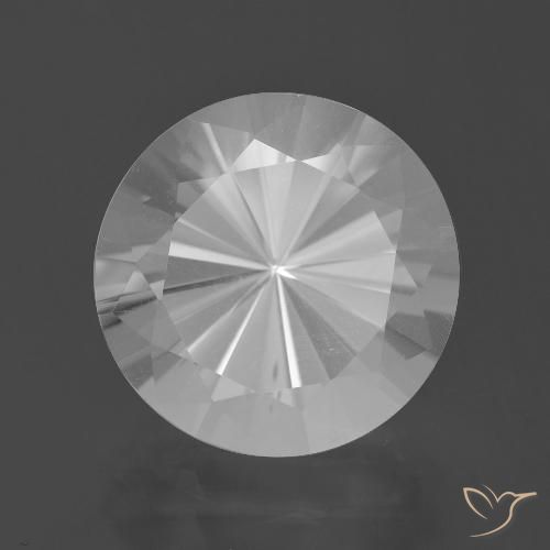 6.89ct Natural Blanco Cuarzo, Redondo, VVS